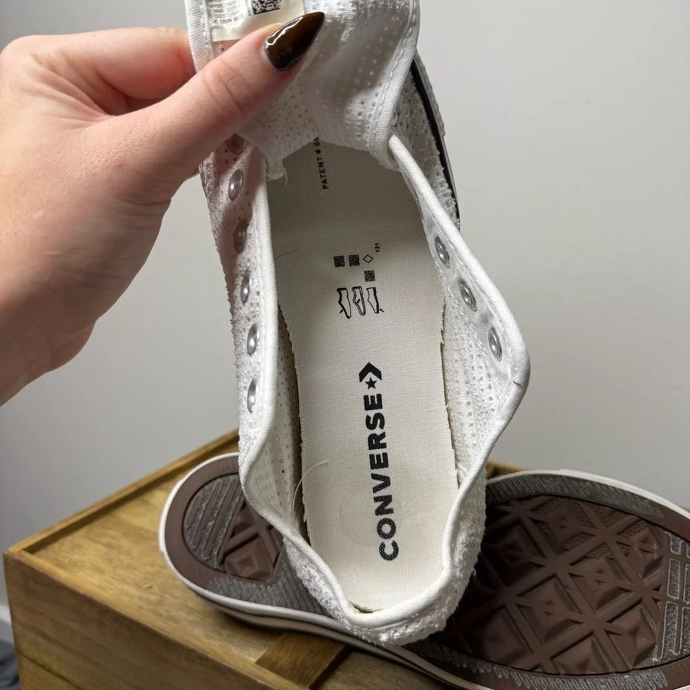 White Crochet Sneakers w/out laces